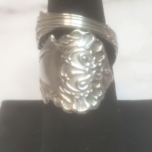 Vintage sterling silver whiting manufacturing company spoon ring